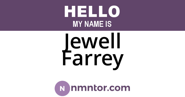 Jewell Farrey