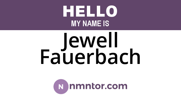 Jewell Fauerbach