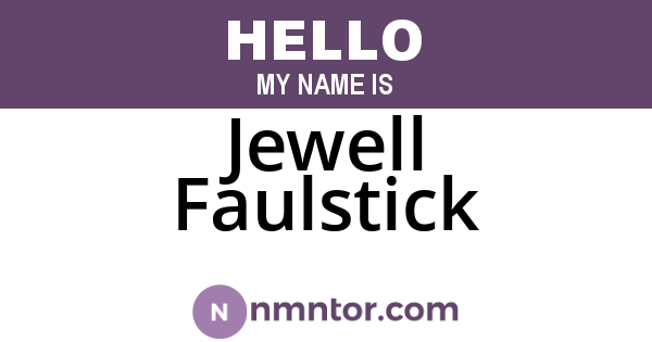 Jewell Faulstick