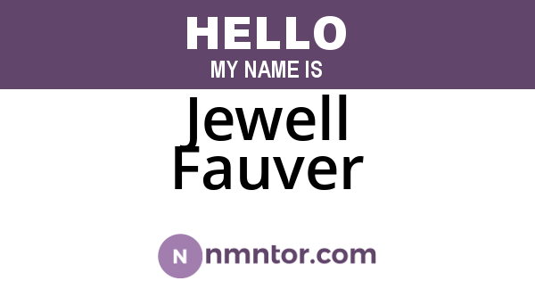 Jewell Fauver