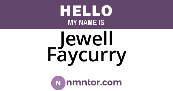 Jewell Faycurry