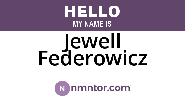 Jewell Federowicz