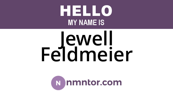 Jewell Feldmeier