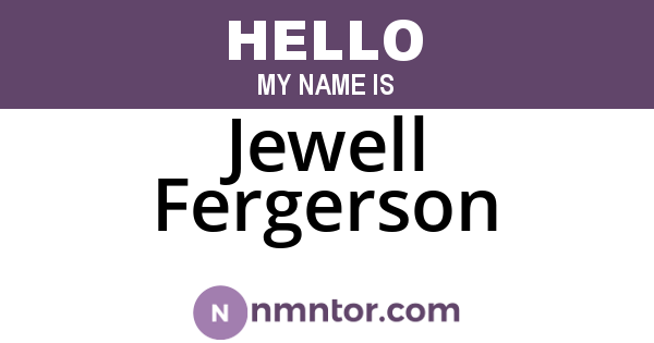 Jewell Fergerson