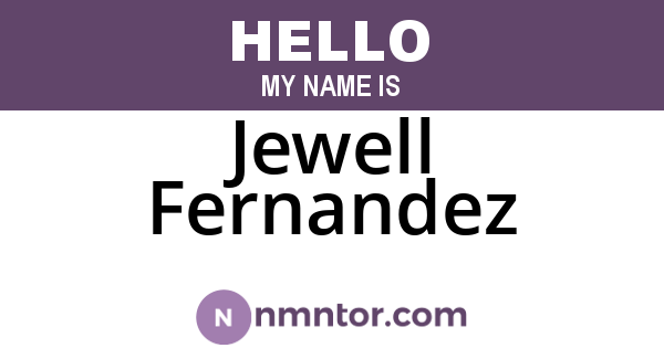 Jewell Fernandez