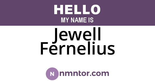 Jewell Fernelius