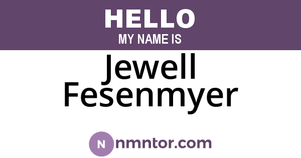 Jewell Fesenmyer