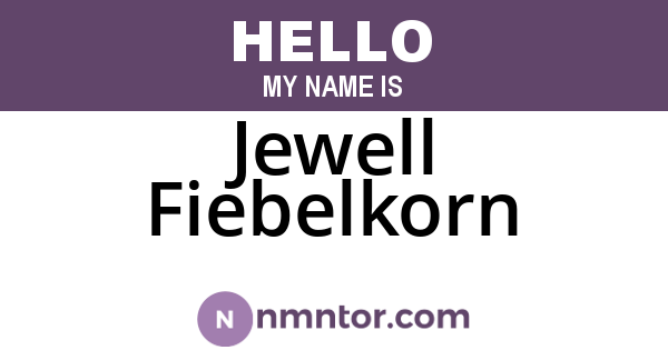 Jewell Fiebelkorn