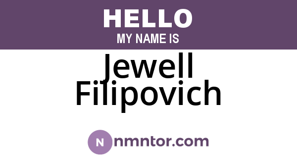 Jewell Filipovich