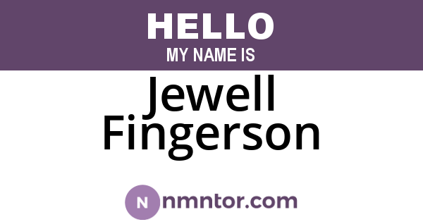 Jewell Fingerson