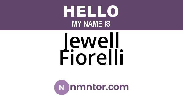 Jewell Fiorelli
