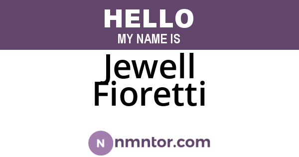 Jewell Fioretti