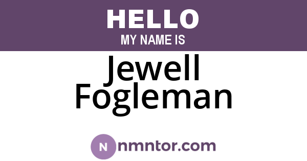 Jewell Fogleman
