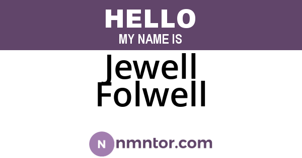Jewell Folwell