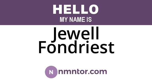 Jewell Fondriest