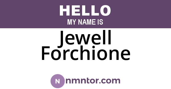 Jewell Forchione