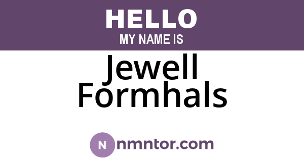Jewell Formhals