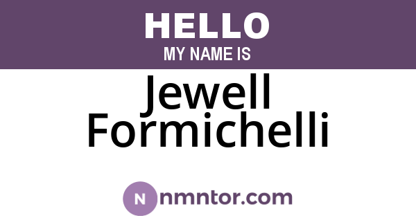 Jewell Formichelli