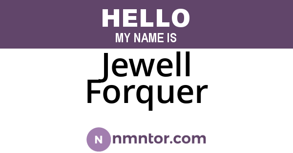 Jewell Forquer