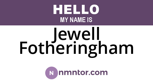 Jewell Fotheringham