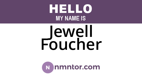 Jewell Foucher