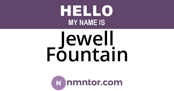 Jewell Fountain