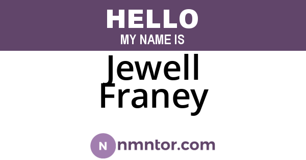 Jewell Franey