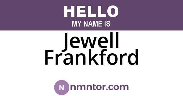 Jewell Frankford