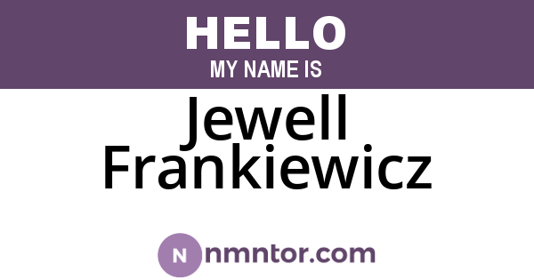 Jewell Frankiewicz