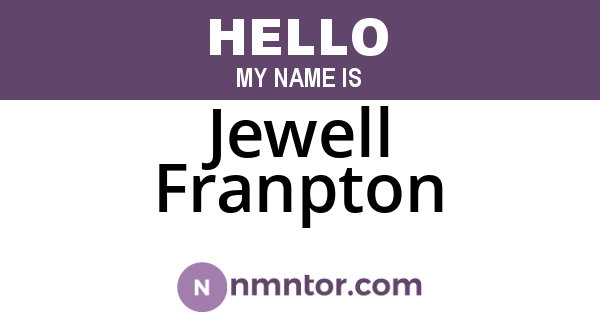 Jewell Franpton