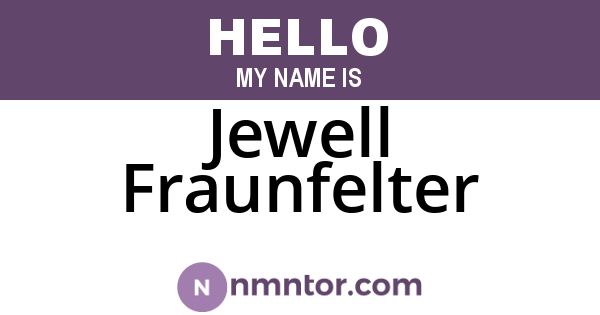 Jewell Fraunfelter