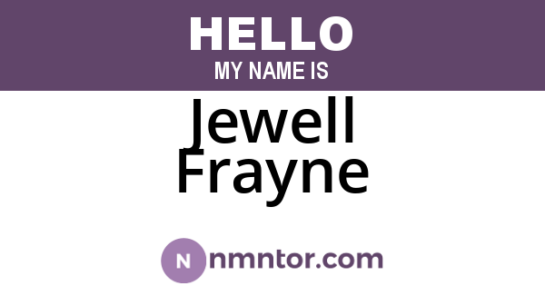 Jewell Frayne