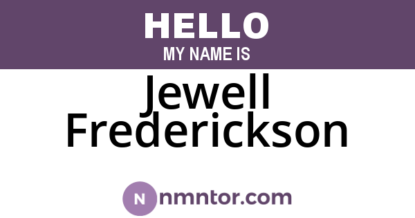 Jewell Frederickson