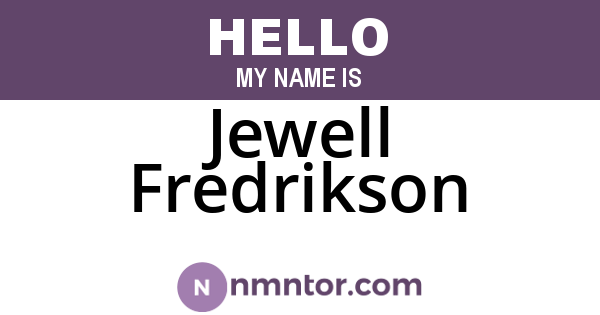 Jewell Fredrikson