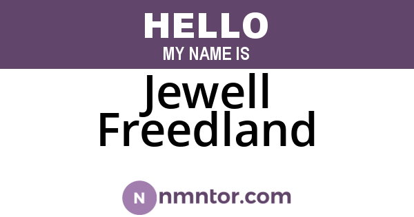 Jewell Freedland