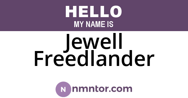 Jewell Freedlander
