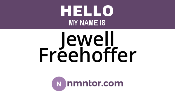 Jewell Freehoffer