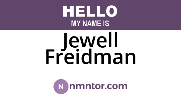 Jewell Freidman