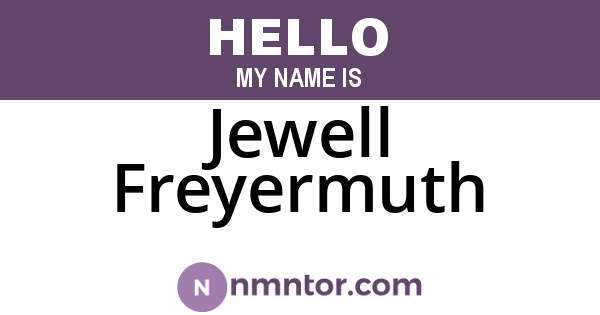 Jewell Freyermuth