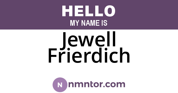 Jewell Frierdich