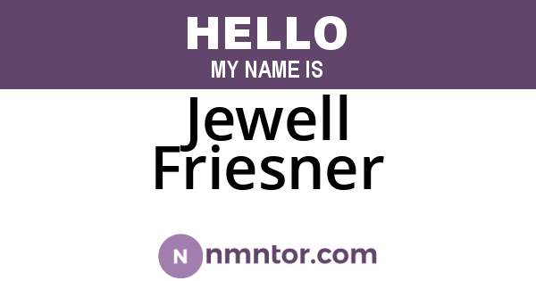 Jewell Friesner