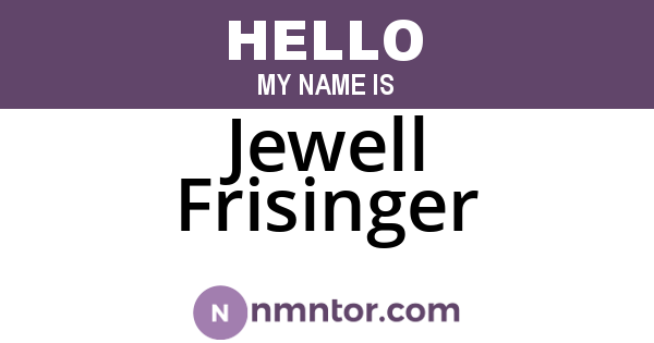 Jewell Frisinger