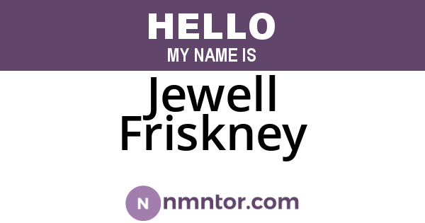 Jewell Friskney