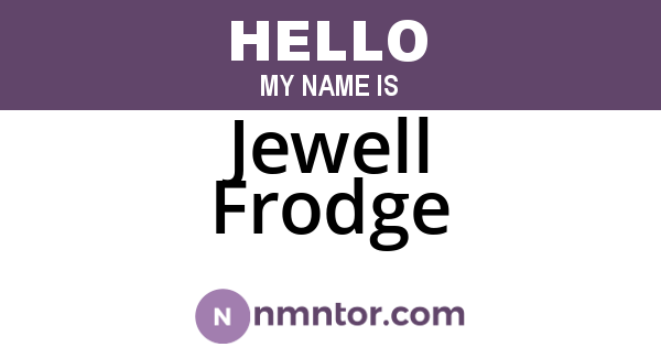 Jewell Frodge