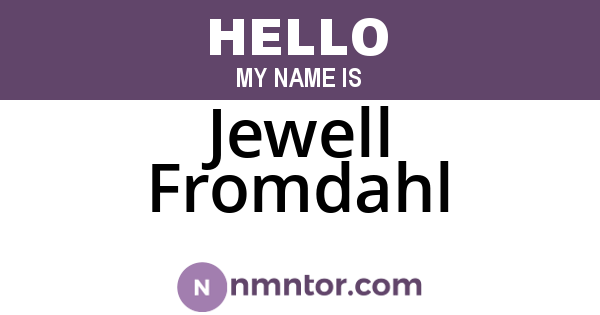 Jewell Fromdahl