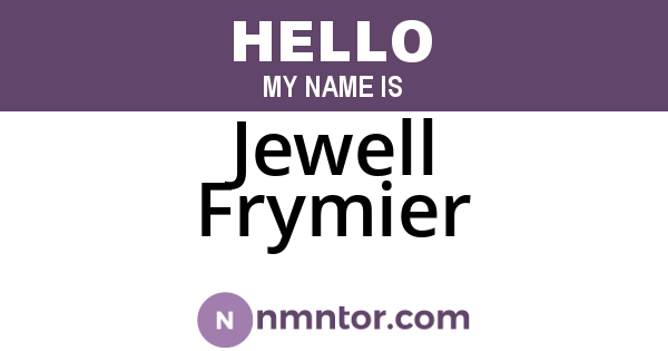 Jewell Frymier