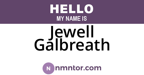 Jewell Galbreath