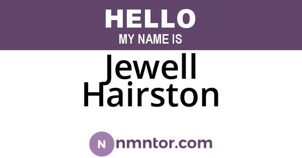 Jewell Hairston