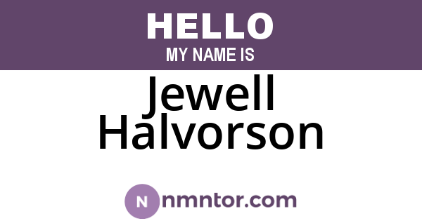 Jewell Halvorson