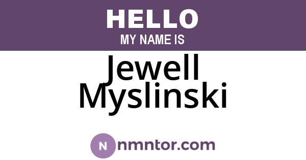 Jewell Myslinski